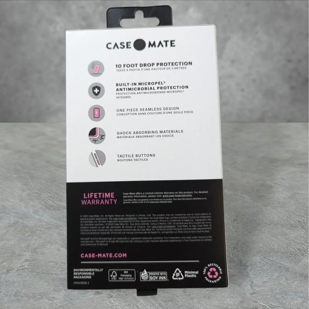 L3. Case-Mate‎ Karat Crystal Case for Apple iPhone 12 Pro Max Clear/Crystals